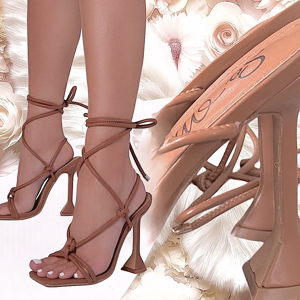 Elegant Brown Strap Heel Forever 21 Size 8.5